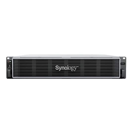 Synology RS3626xs front panel view of enterprise 12 Bay rackmount NAS storage server with professional design -tpstech.in