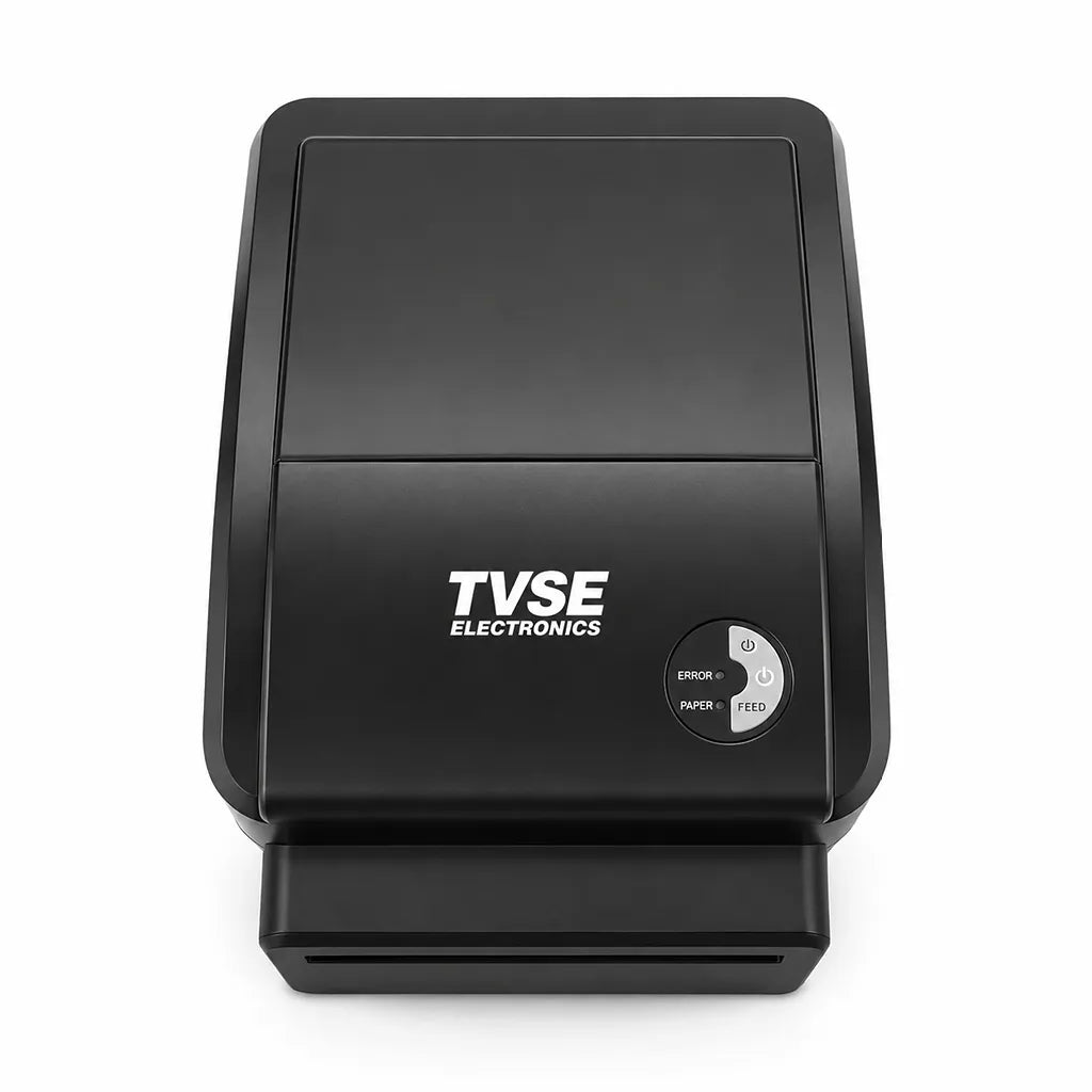 TVS Electronics RP 4230 4-inch thermal receipt printer top view showing control panel and compact POS printer design -tpstech.in