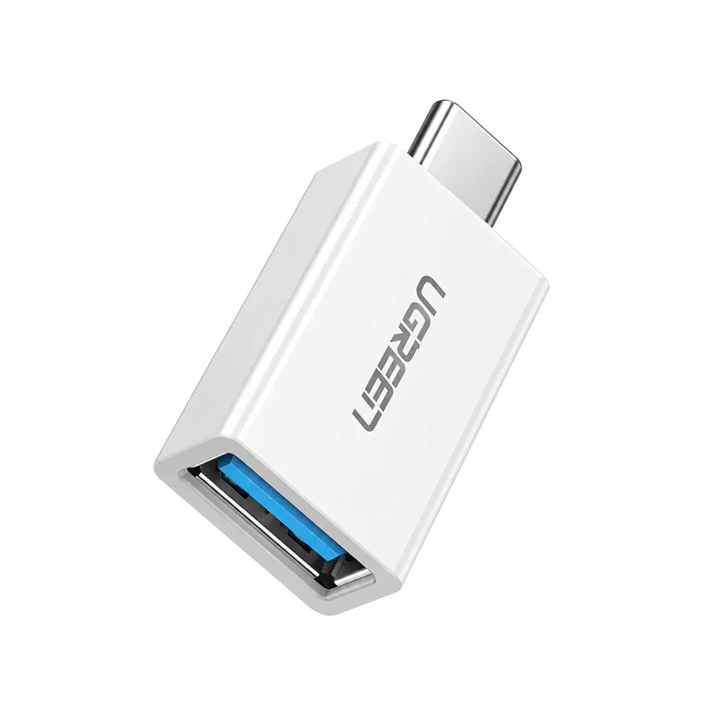UGREEN 30155 USB-C to USB 3.0 Type-A Adapter 5Gbps OTG converter angled shot -tpstech.in
