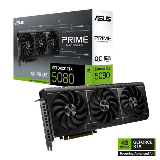 ASUS PRIME GeForce RTX 5080 16GB GDDR7 OC Edition Triple Fan Graphics Card