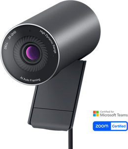 Dell Pro WB5023 60 FPS 1440p 2K QHD USB 2.0 Type-A HDR Webcam with Built-in Microphone - Black