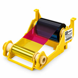 Zebra ZXP3 800033-340IN YMCKO color ribbon rear view showing genuine ribbon cartridge -tpstech.in