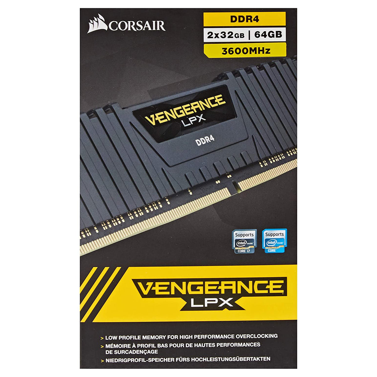 Corsair Vengeance LPX RAM 3600MHz DDR4 32GB (2 x 16GB) Desktop Memory with HeatSink
