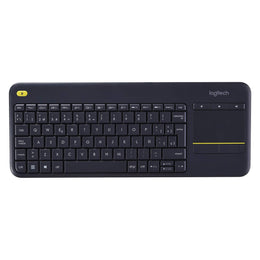 Logitech K400 Plus 2.4 GHz Wireless Keyboard with Built-in Touchpad - Black