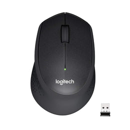Logitech M331 Silent Plus 1000DPI 2.4GHz Optical Wireless Mouse - Black