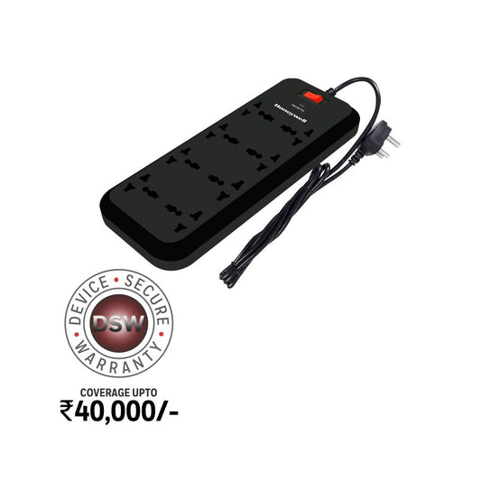 Honeywell 8 Output Surge Protector Extension Cable with Master Switch and LED Indicator