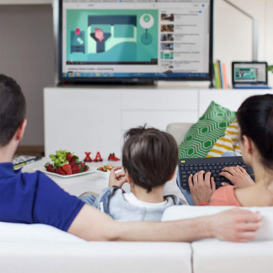 Logitech K400 Plus 2.4 GHz Wireless Keyboard with Built-in Touchpad - Black