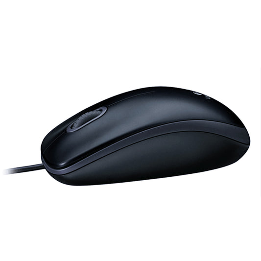 Logitech M90 1000 DPI Optical Wired Mouse with Ambidextrous Design - Black