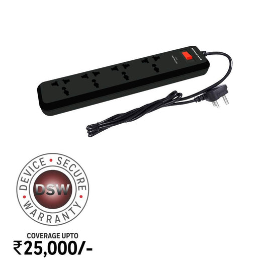 Honeywell 4 Output Surge Protector Extension Cable with Master Switch and LED Indicator
