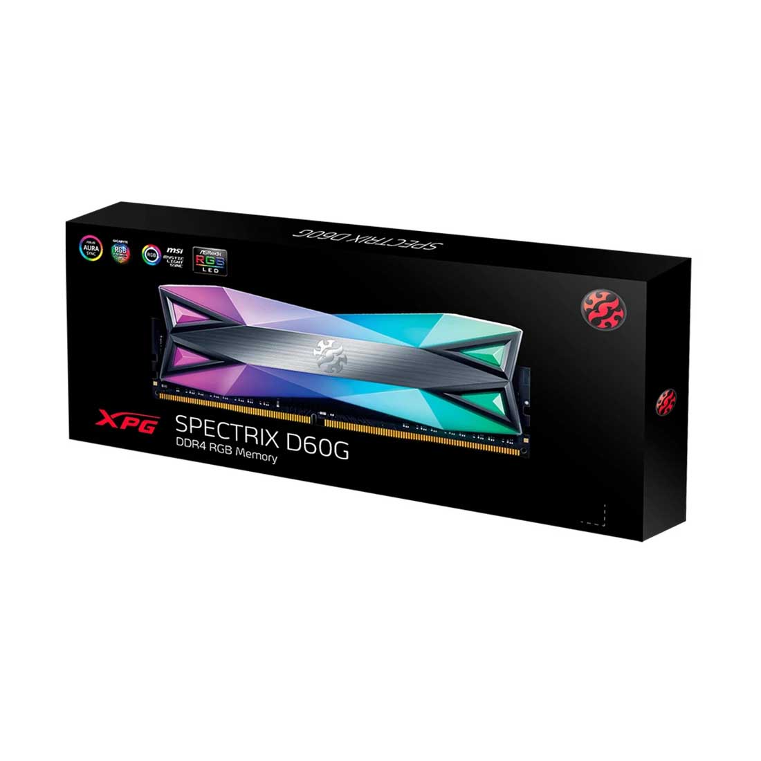 XPG Spectrix D60G RGB 16GB(2x 8GB) DDR4 RAM 3600MHz CL18 Desktop Gaming Memory