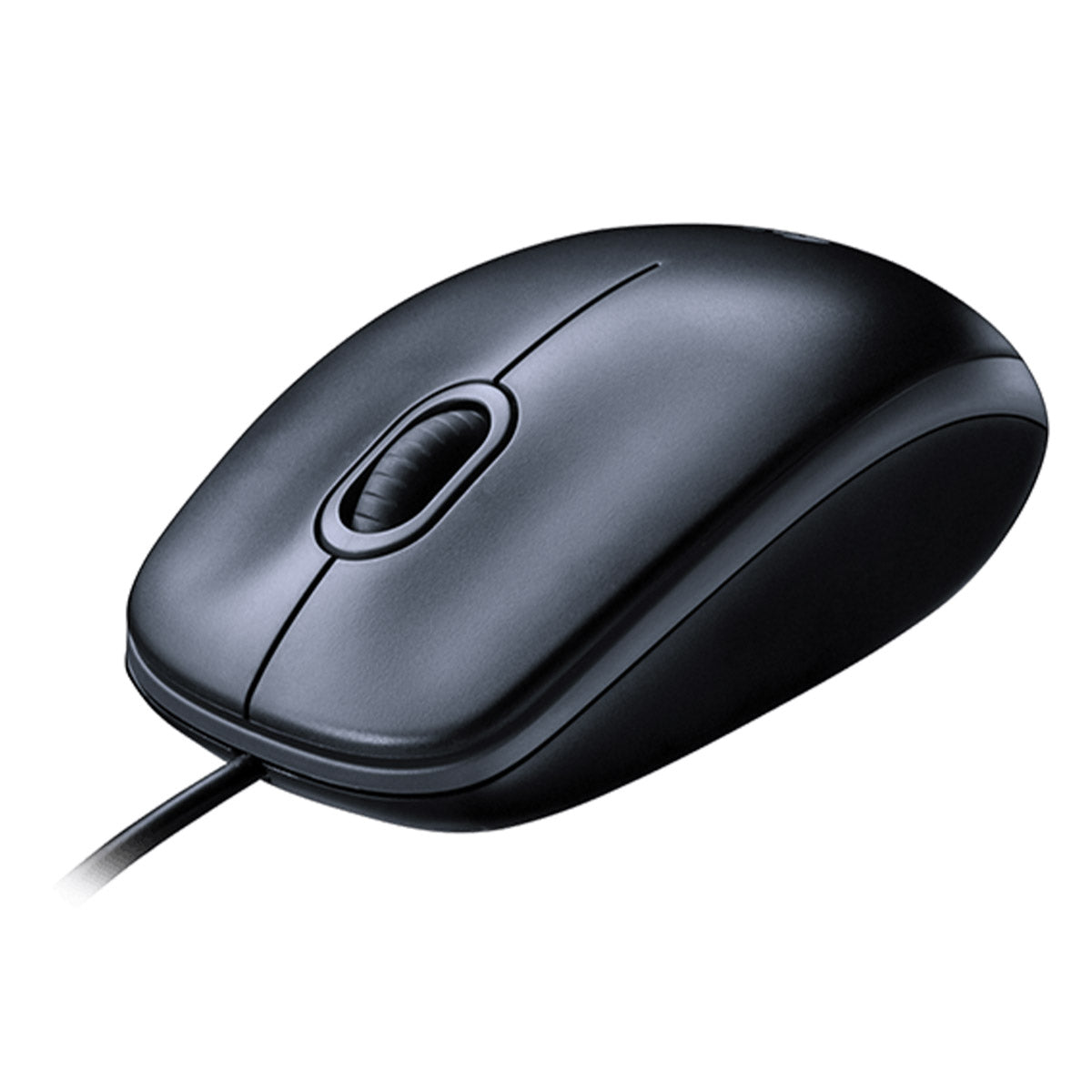 Logitech M90 1000 DPI Optical Wired Mouse with Ambidextrous Design - Black