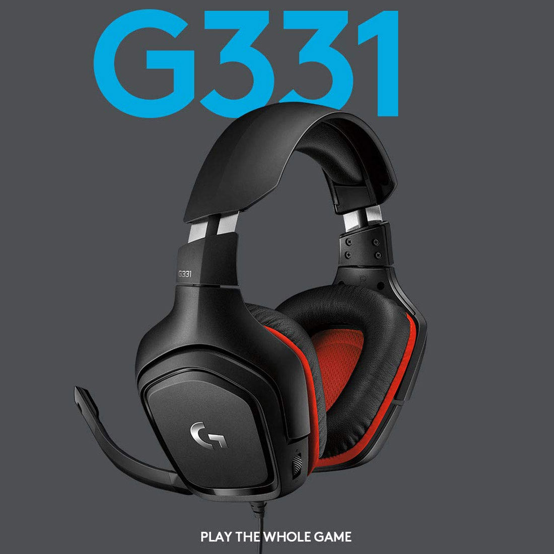 Logitech G331 Over-Ear Gaming Headset with Rotatable Boom Microphone - Black