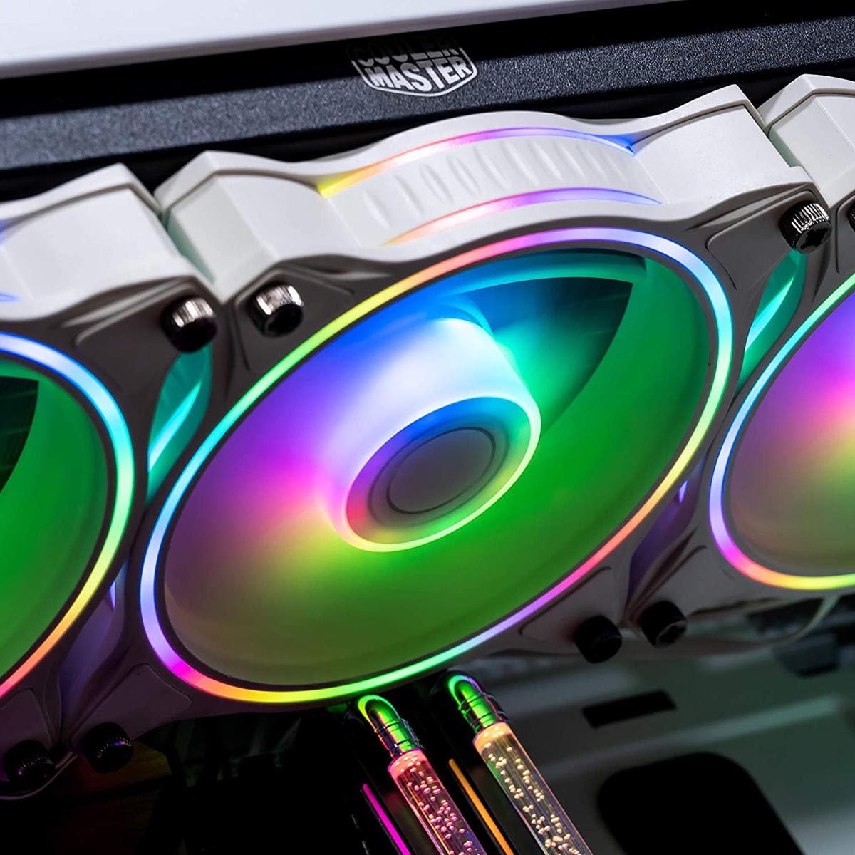 Cooler Master MasterFan MF120 Halo 3in1 White Edition CPU Case Fan with ARGB Controller