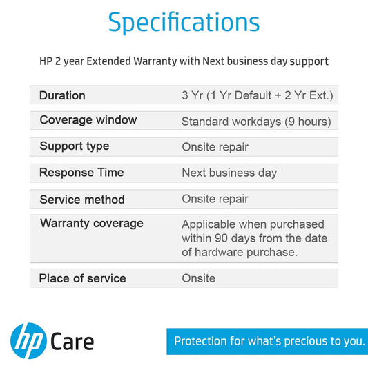 HP Care Pack 2 Year Additional Warranty for Spectre Folio Laptops - NOT A LAPTOP