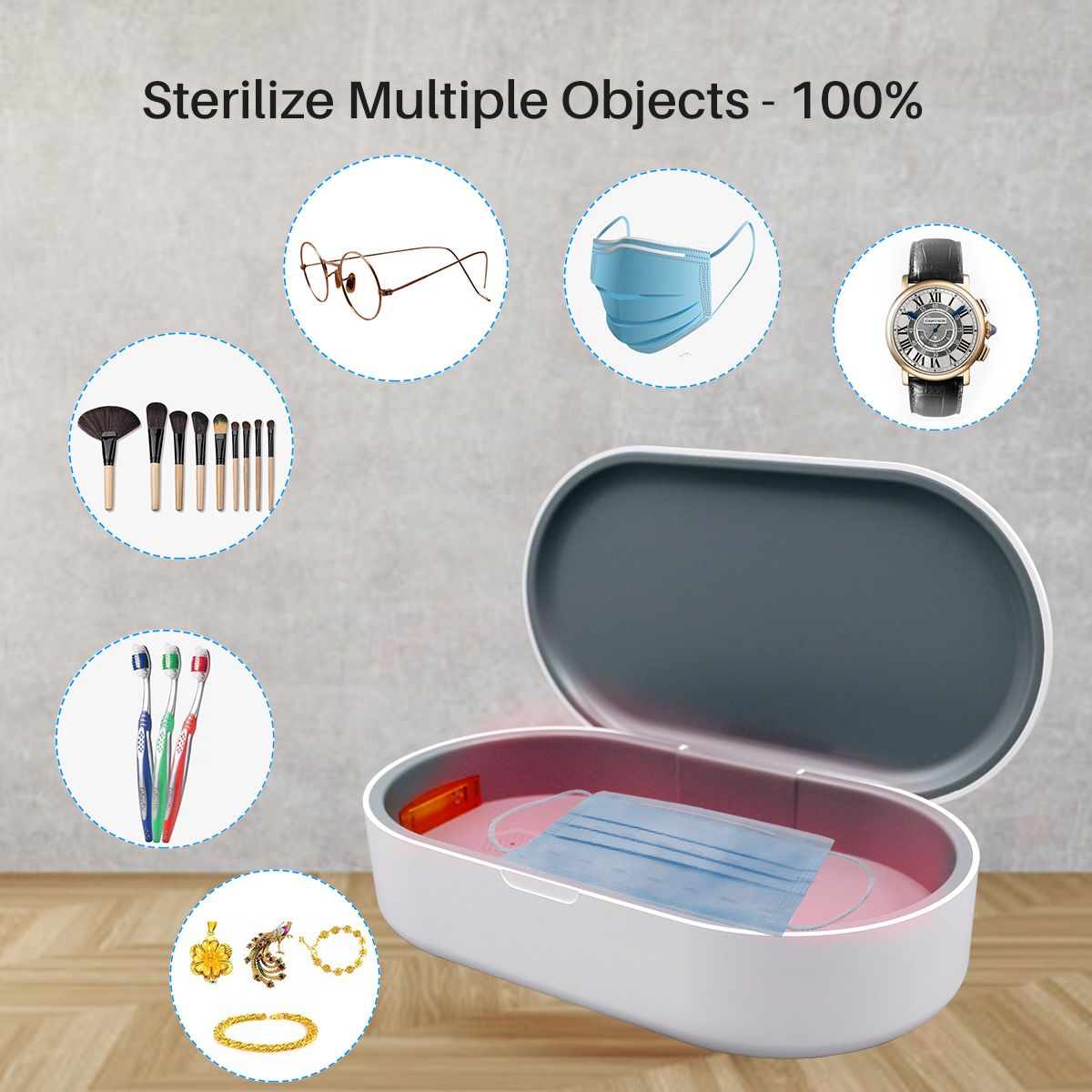 Portronics PuriFi 102 Multifunctional UV Steriliser Box with Wireless Charger and Magnetic Switch