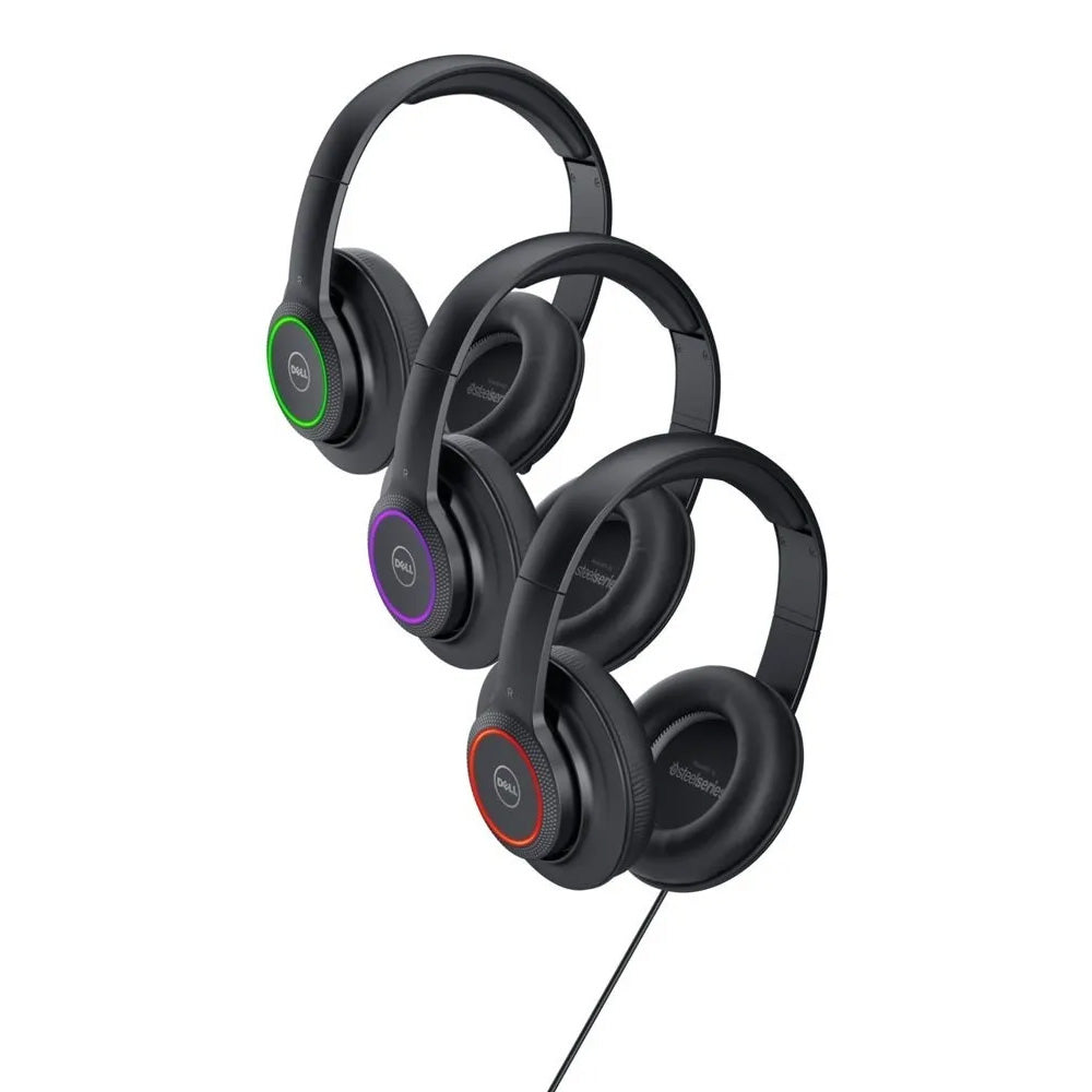 DELL USB Performance AE2 Wired Headset with RGB LED Lighting and In-Built Mic
