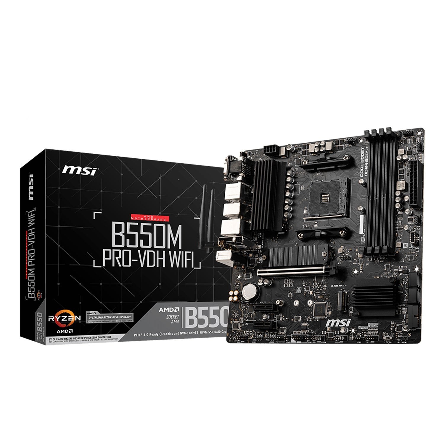 MSI B550M PRO-VDH WIFI AMD AM4 M-ATX Motherboard Online -TPS tech