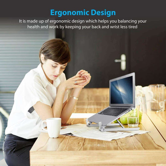 Portronics POR-835 My Buddy Lite Laptop Stand with Light and Foldable Design