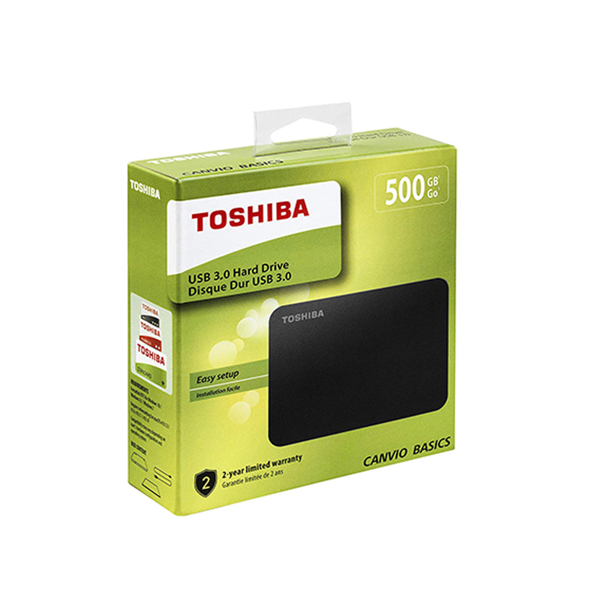 Toshiba Canvio Basics 500GB Portable External Hard Drive with SuperSpeed USB 3.0