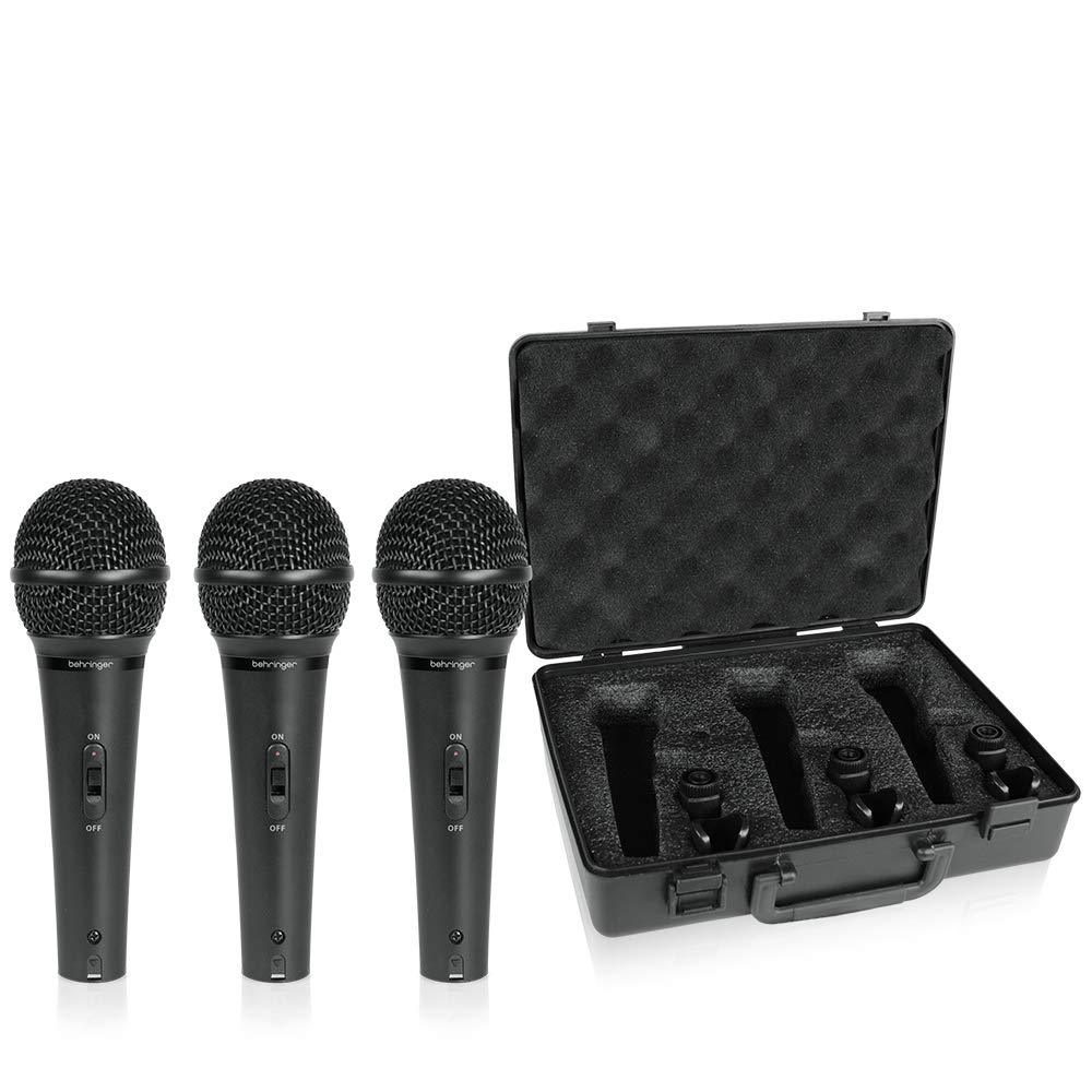 Behringer Ultravoice XM1800S Dynamic Cardioid Vocal Microphone 3-in-1 Pack
