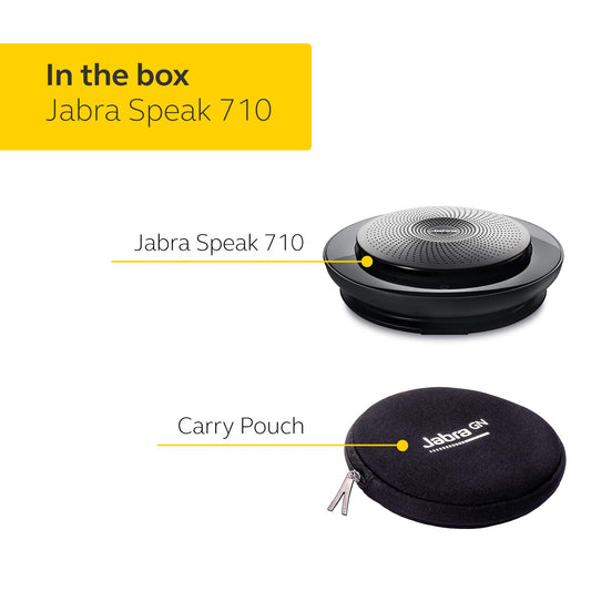 Jabra Speak 710 Wireless Bluetooth Speaker with Microphone and Connectivity Up to 2 Devices