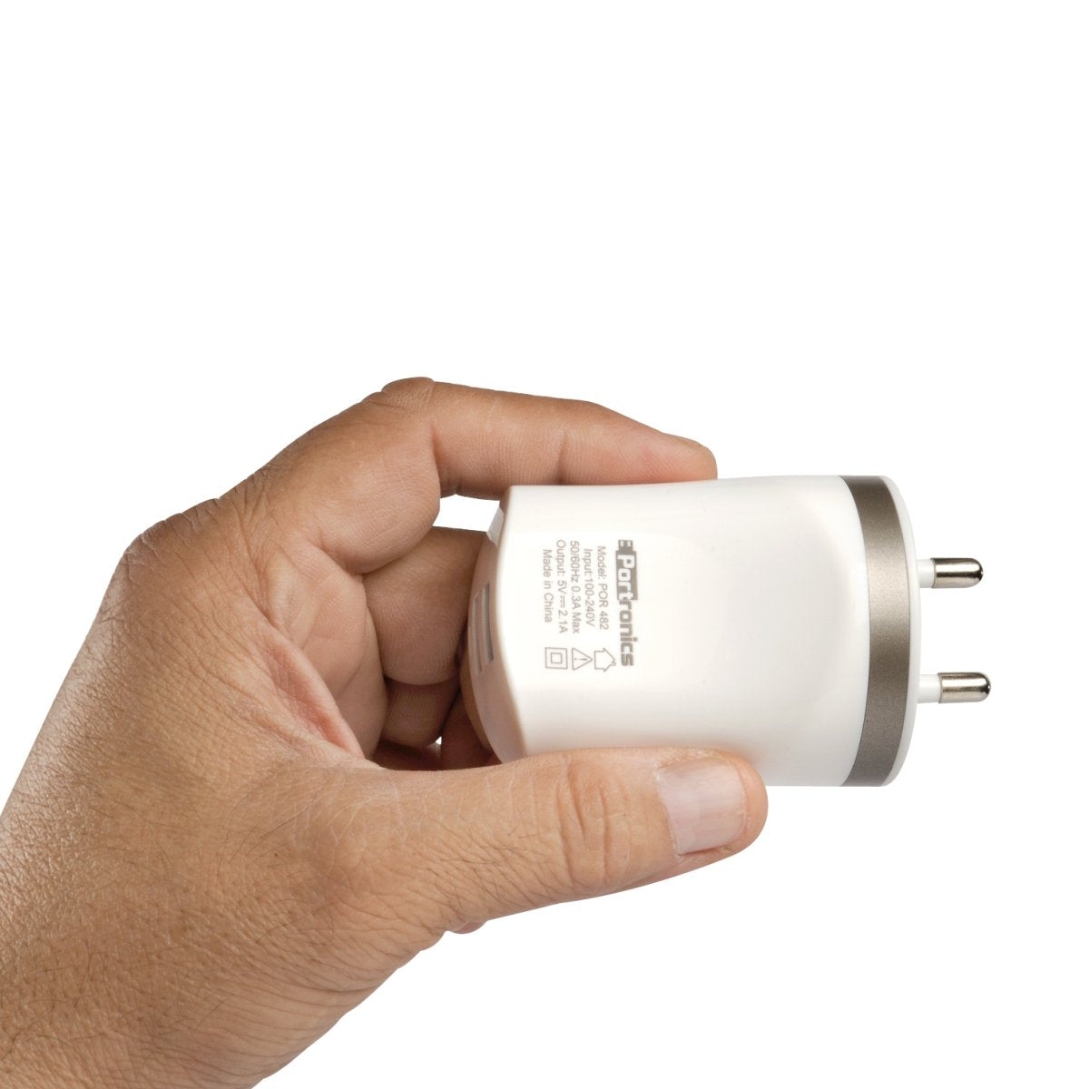 Portronics Adapto 482 Dual Wall Charger with Dual Ports Safe Time Control and Auto Cut-Off