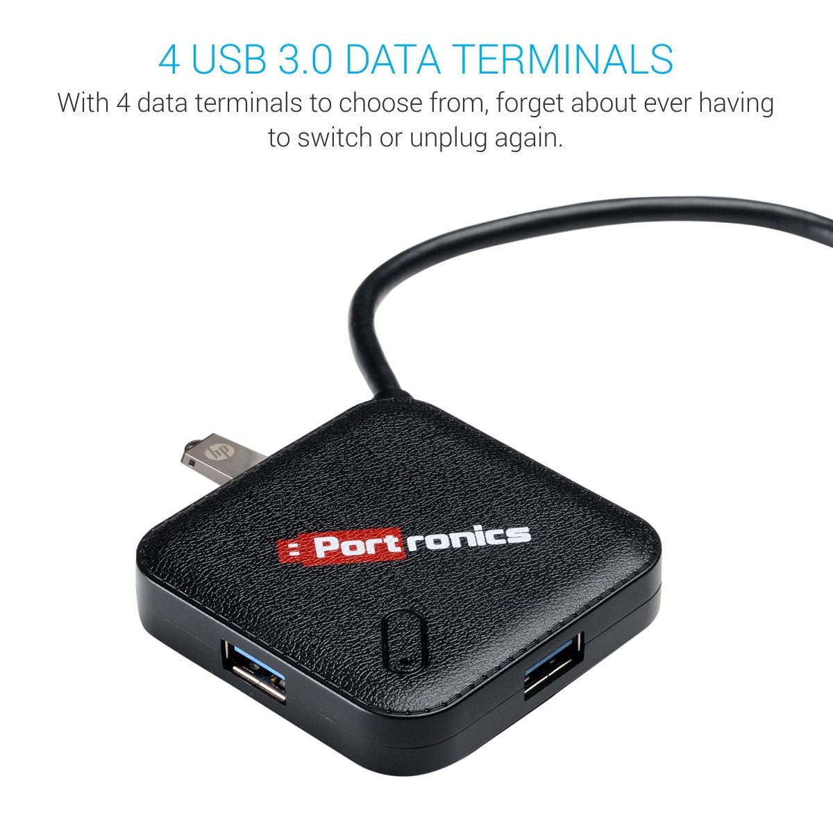 Portronics MPort 34 Hub with 4 USB 3.0 Ports and USB Connectivity