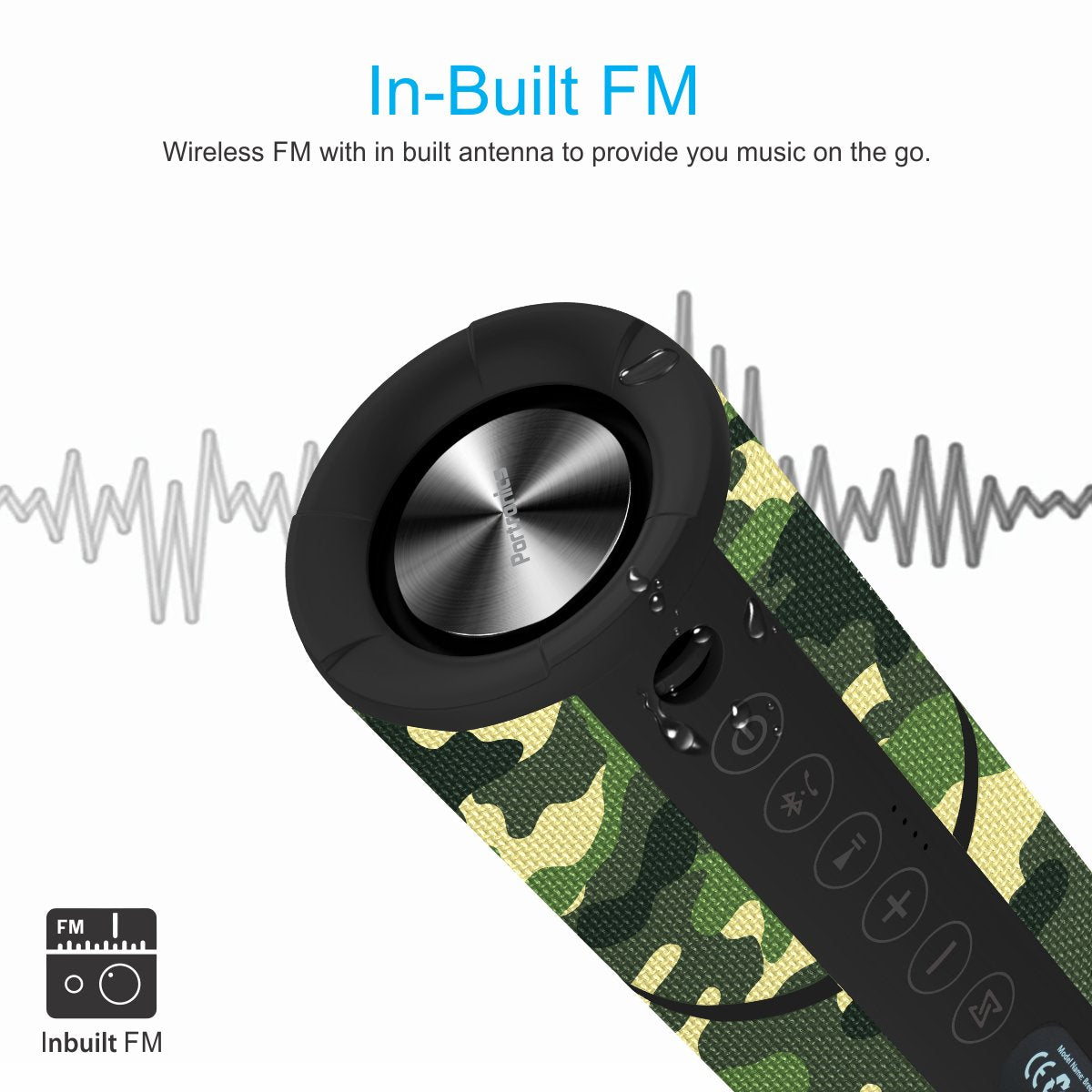 Portronics POR-888 Breeze Bluetooth 4.1 Wireless Stereo Speaker with IPx6 Water Resistance