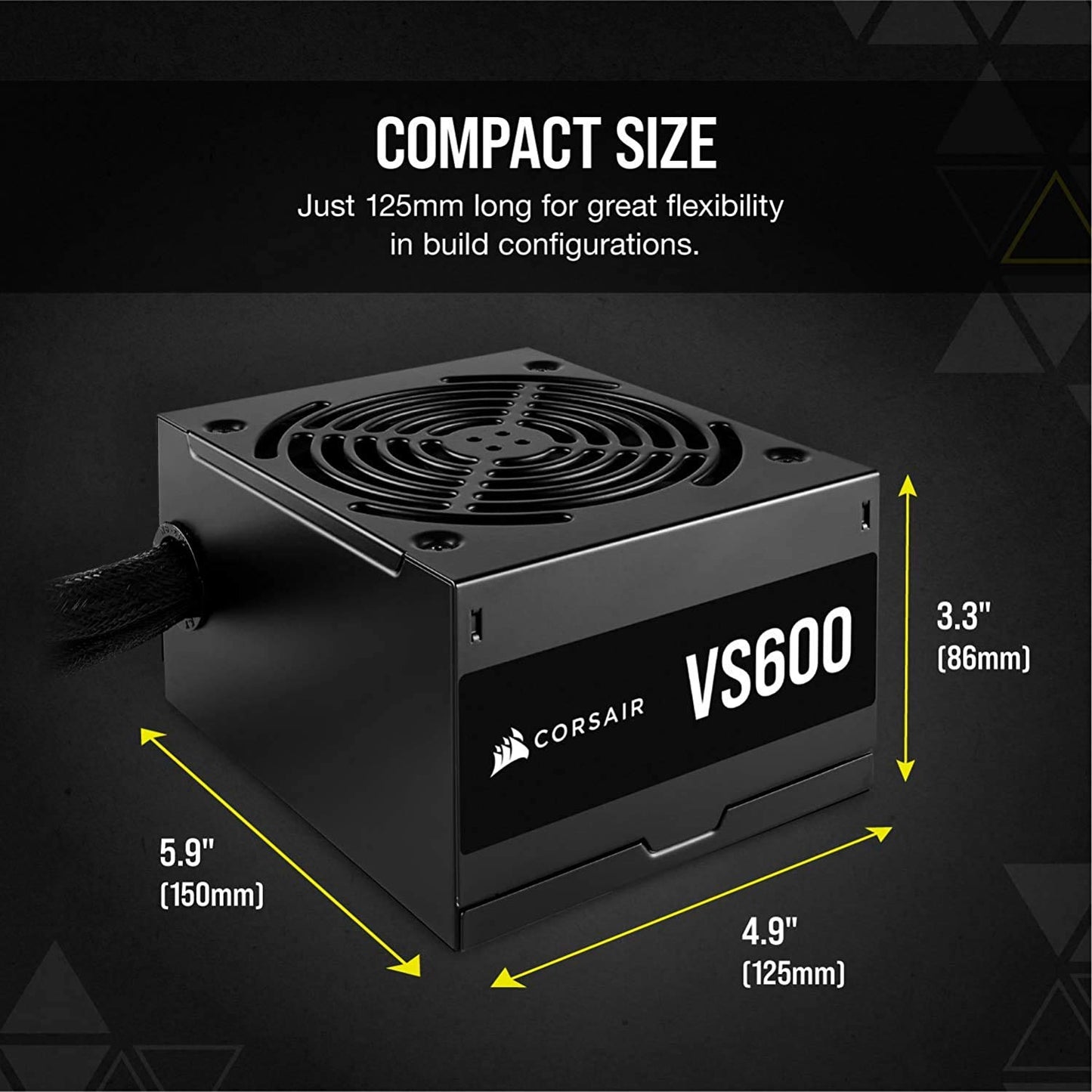 Corsair VS Series VS600 600W Non-Modular 80 PLUS Certified Power Supply From TPS Technologies