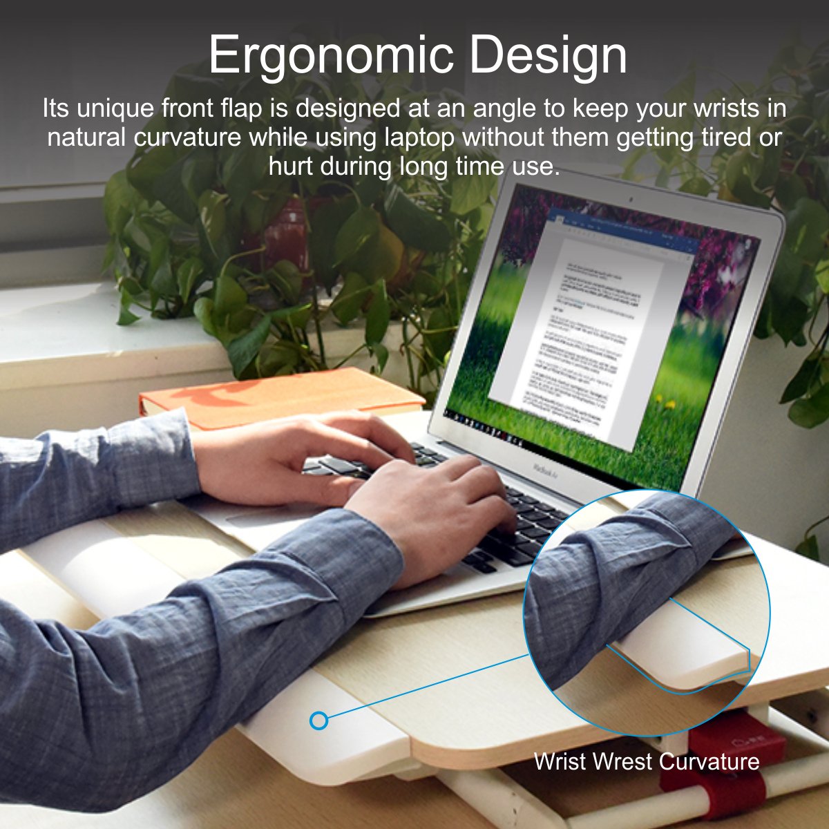 Portronics POR-857 My Buddy X Laptop Stand with Hydraulic Piston Fitted Height Adjustment