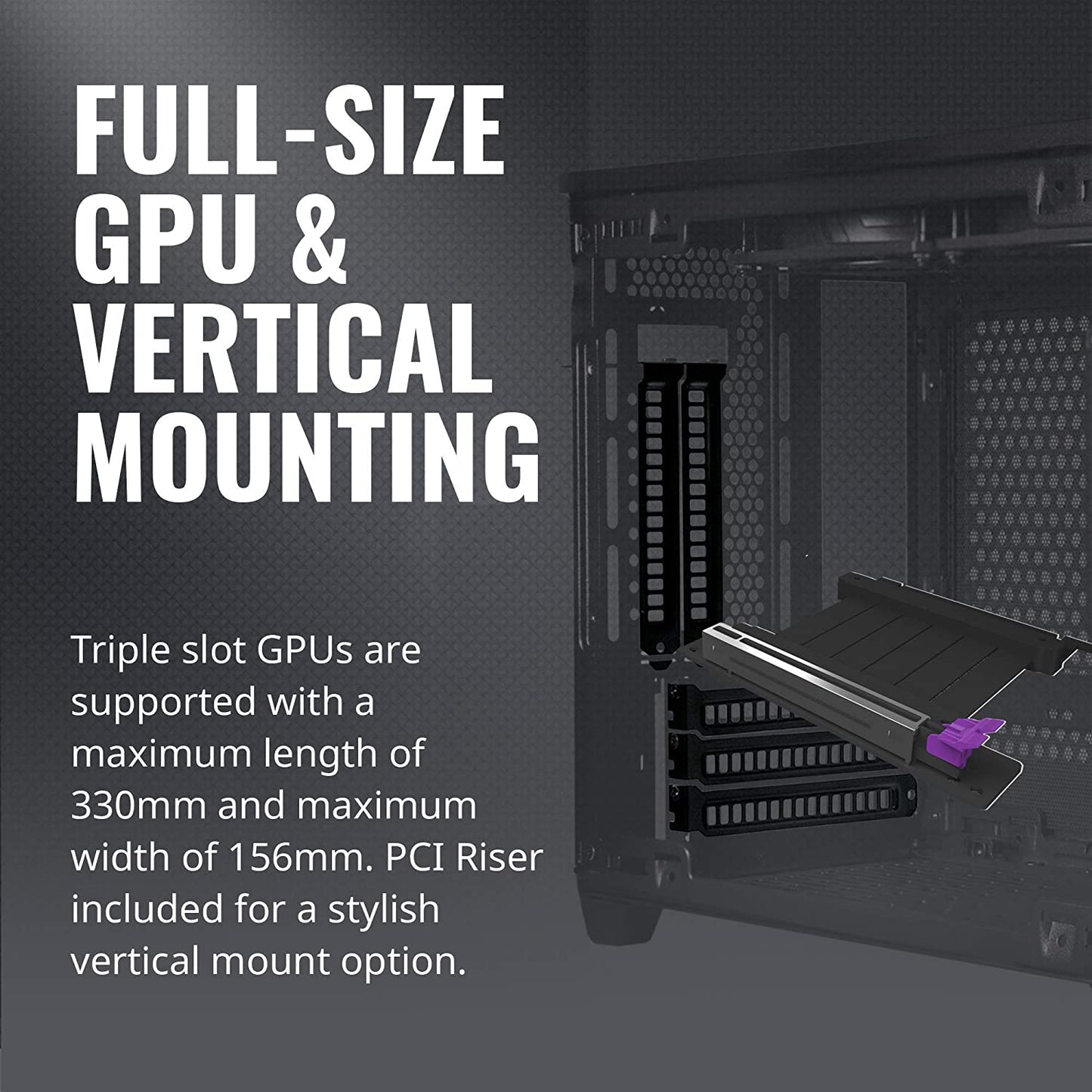 Cooler Master MasterBox NR200P Black Mini-ITX Cabinet with Tempered Glass Panel and Two Pre-installed Fans