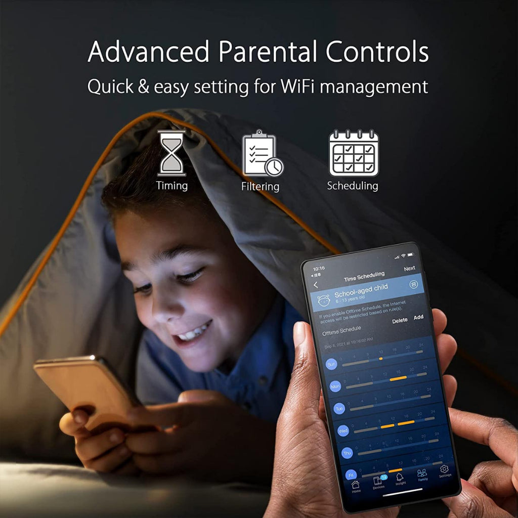 ASUS ZenWiFi AX XT8 Tri Band AX6600 Tri-band Mesh WiFi 6 System-2 Pack (White)