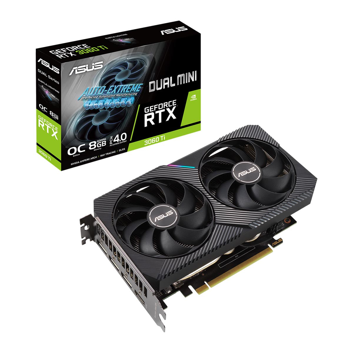 ASUS Dual RTX 3060 Ti Mini V2 OC Edition 8GB LHR GDDR6 256-Bit LHR Graphics card