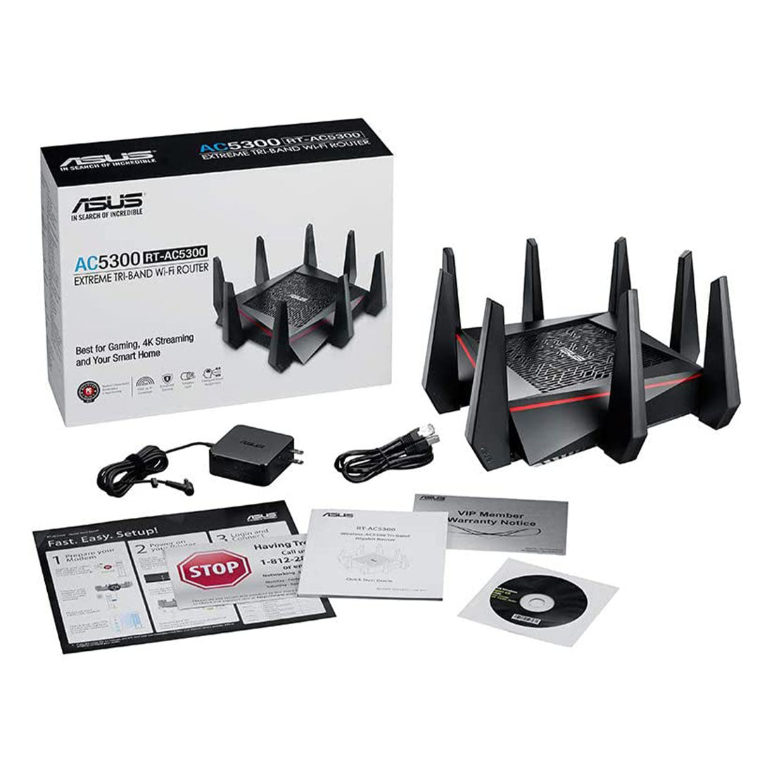 ASUS RT-AC5300 Tri-Band Gigabit WiFi Gaming Router with MU-MIMO, AiProtection and AiMesh