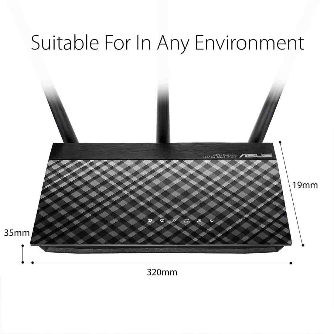 ASUS RT-AC53 AC750 Dual Band Gigabit WiFi Router