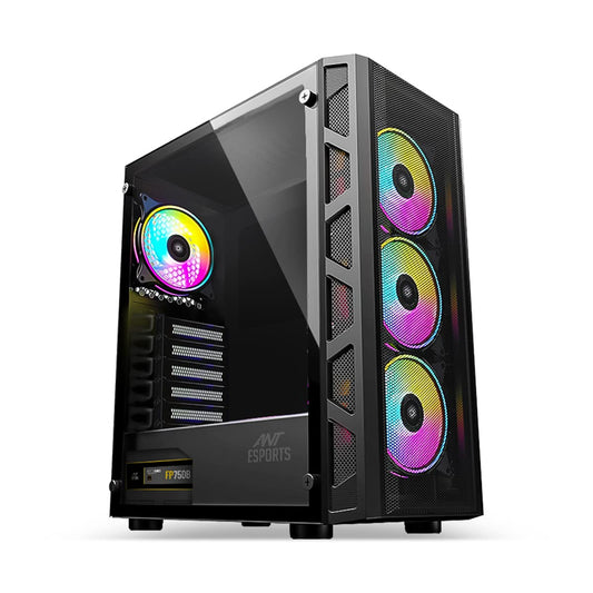 Ant Esports 510 Air E-ATX Mid Tower ARGB Gaming Cabinet with Four 120mm ARGB Fans