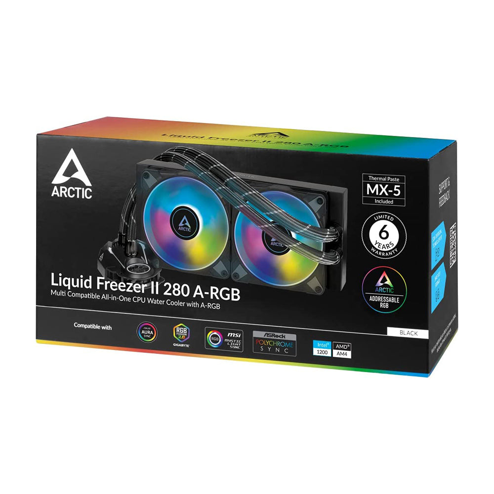 ARCTIC Liquid Freezer II 280 A-RGB 280mm AIO CPU Liquid Cooler with PWM Pump and VRM Fans