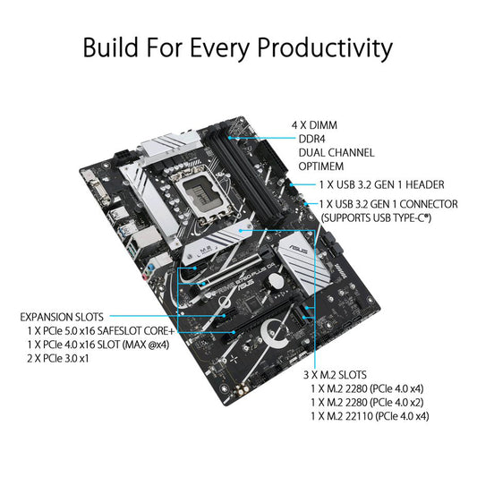 ASUS PRIME B760-PLUS D4 Intel B760 LGA 1700 ATX Motherboard