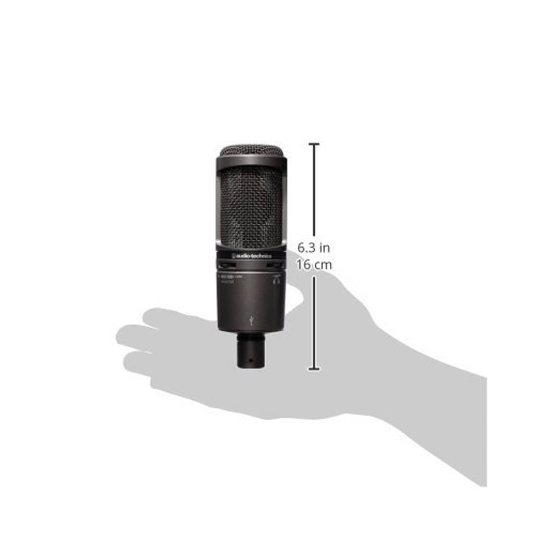 Audio-Technica AT2020USB+ Cardioid Condenser USB Microphone with Headphone Jack