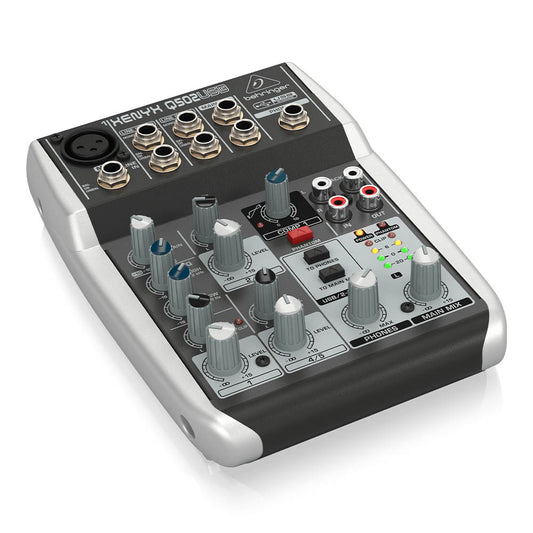 Behringer Xenyx Q502USB USB 5-Input Analog Sound Mixer with USB Interface