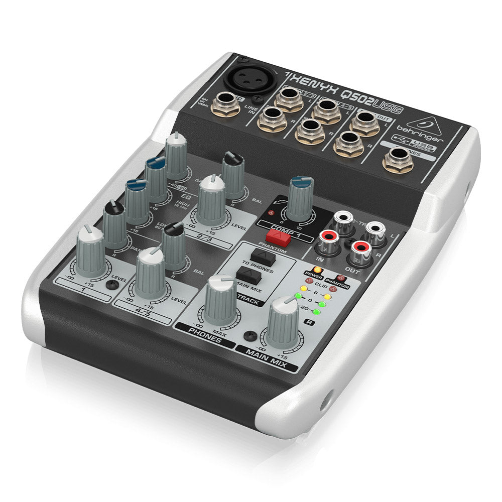 Behringer Xenyx Q502USB USB 5-Input Analog Sound Mixer with USB Interface