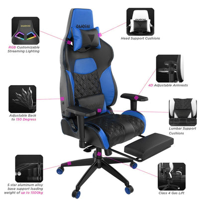 Gamdias Achilles P1 L RGB Gaming Chair with Customizable Lighting and 150° Adjustable Backrest