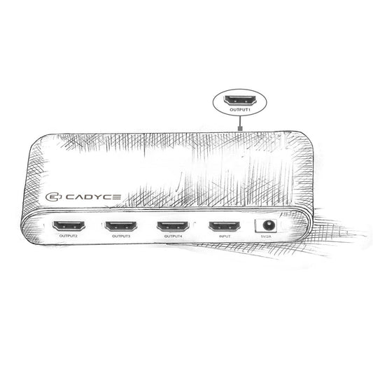 Cadyce CA-4HDSP 1 x 4 HDMI Splitter with 4K Support