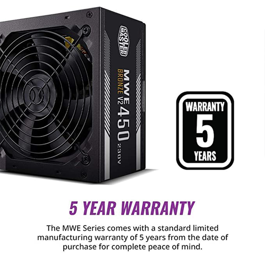 Cooler Master MWE 450W Bronze V2 Non-Modular 80 Plus SMPS Power Supply