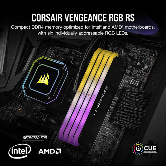 Corsair Vengeance RGB RS 16GB DDR4 RAM 3200MHz CL16 Desktop Memory
