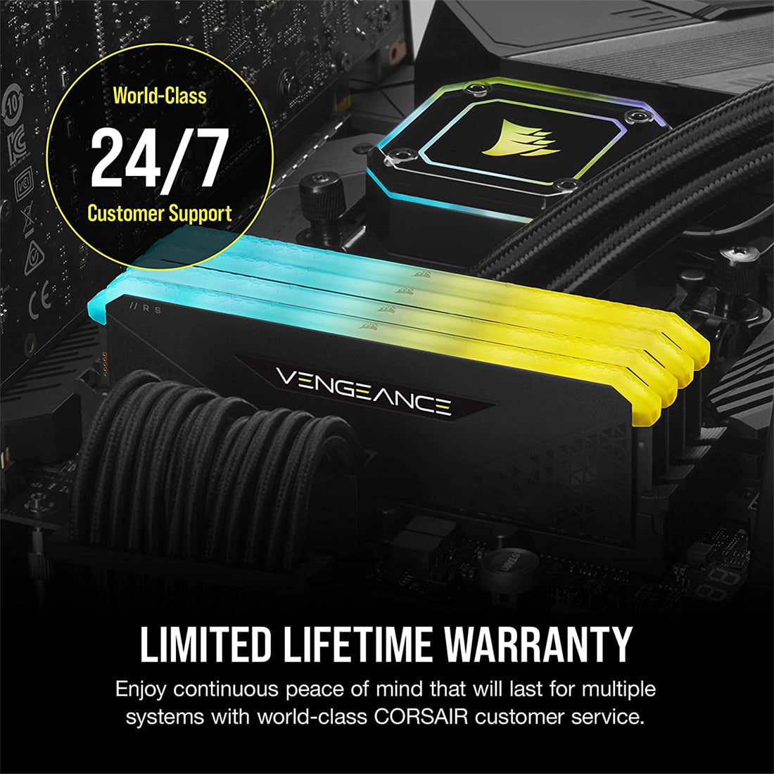 Corsair Vengeance RGB RS 8GB DDR4 RAM 3200MHz C16 Desktop Memory