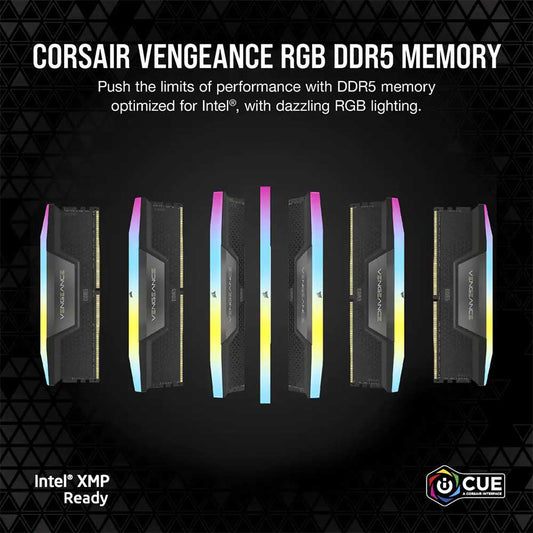 Corsair Vengeance 32GB (2x16GB) DDR5 RAM 7200MHz CL34 RGB Desktop Memory