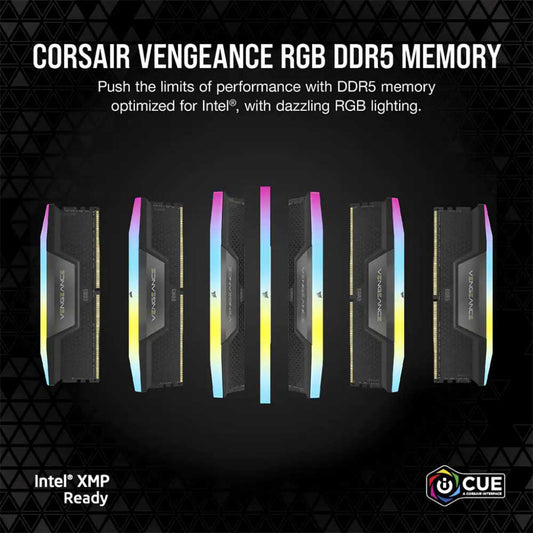 Corsair Vengeance 64GB (2x32GB) DDR5 RAM 6000MHz CL40 RGB Desktop Memory