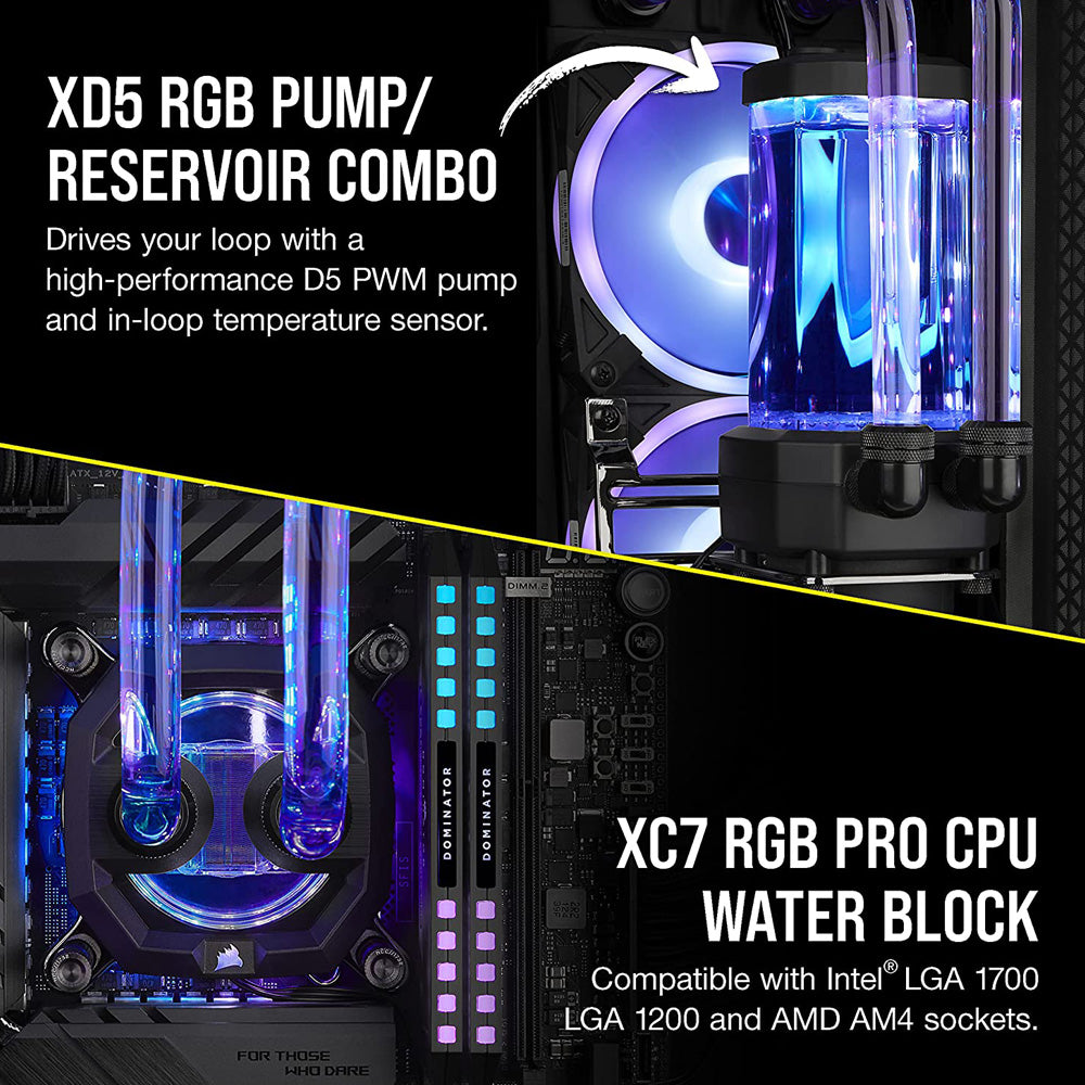 CORSAIR Hydro X Series iCUE XH305i RGB PRO Custom Cooling Kit - Black