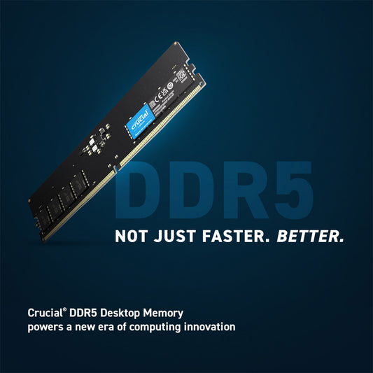 Crucial 16GB DDR5 RAM 4800MHz CL40 Desktop Memory